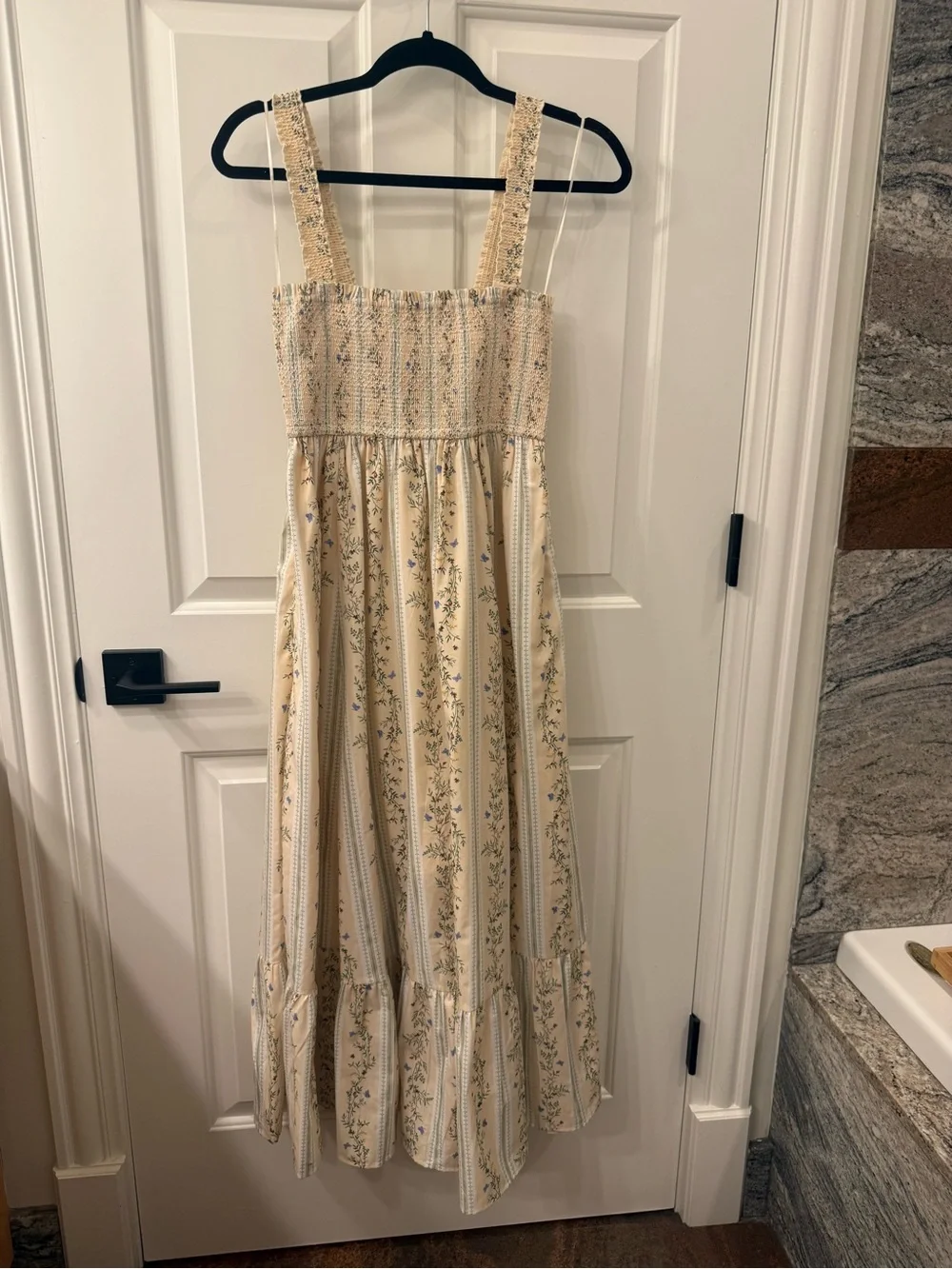 NWT Abercrombie & Fitch Sydney Smocked Convertible Midi Dress - Picture 2 of 7